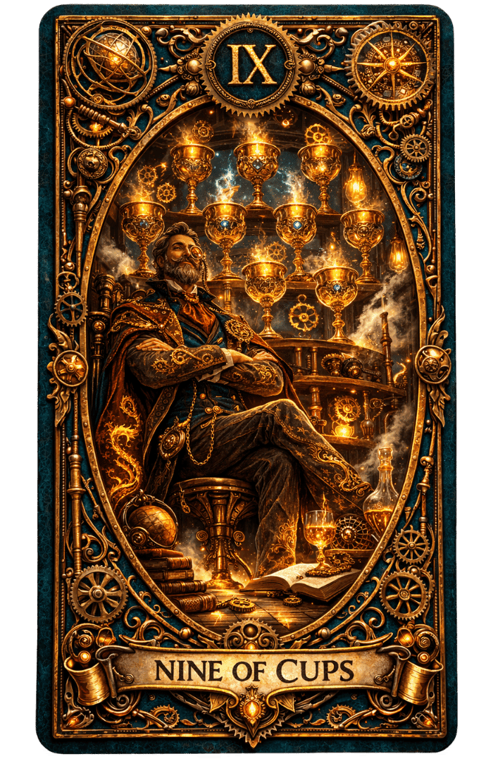 Nine of Cups tarot card