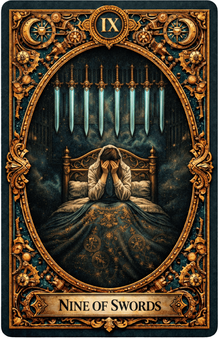 Nine of Swords tarot card