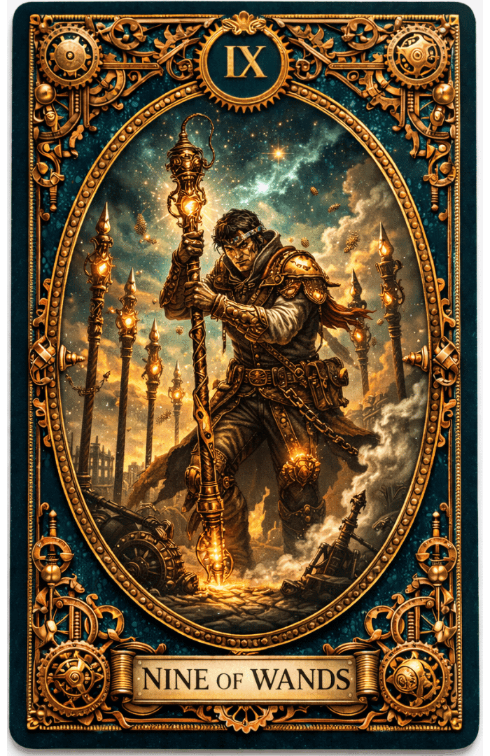 Nine of Wands tarot card