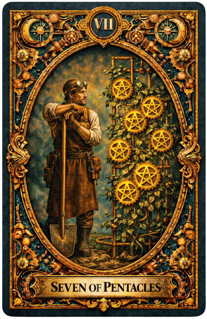 Seven of Pentacles tarot card