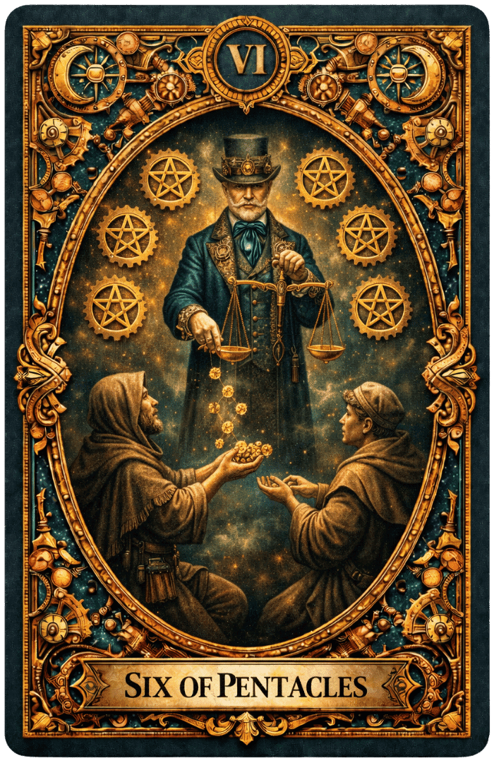 Six of Pentacles tarot card