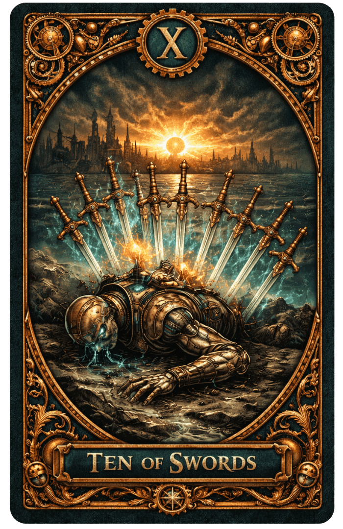 Ten of Swords tarot card