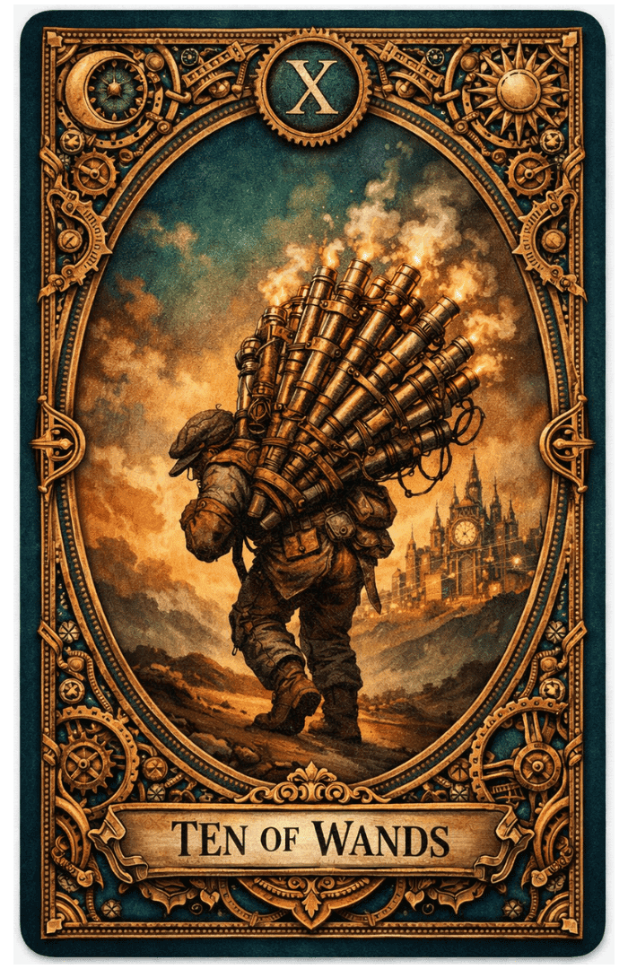 Ten of Wands tarot card